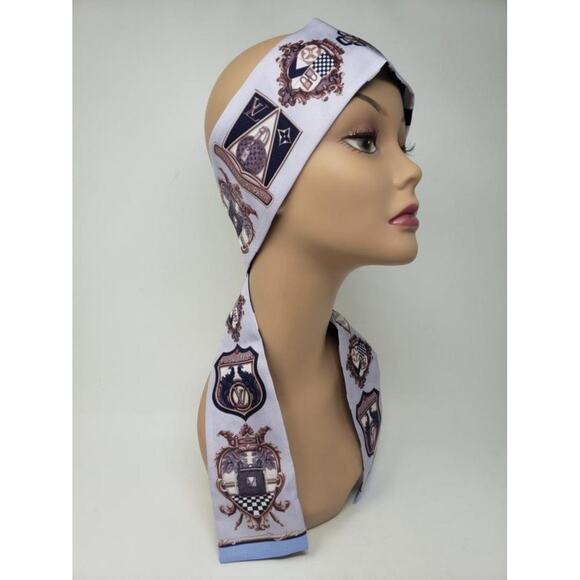Louis Vuitton purple multicolor LV Monogram Silk Bandeau - Picture 8 of 9